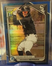 2024 Bowman Chrome Eduardo Herrera 1st Bowman 96/150 Blue Refractor White Sox