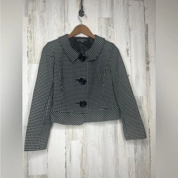 Liz Claiborne Suits Women's Polka Dot Blazer Black White Size 4 - Image 2 of 4