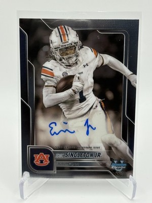Eric Singleton Jr. 2025 Bowman U Chrome Prospect Auburn WR Auto