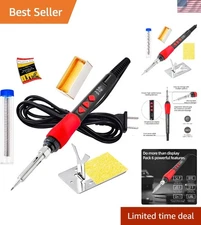Versatile 60W Soldering Iron with Heat-Resistant Grip & Essential Accessories