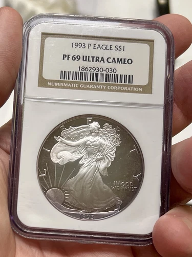 1993-P $1 American Silver Eagle Proof Coin NGC PF69