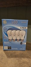 GE LED 60W 8W Dimmable Light Bulbs, 4-Pack, Daylight A19, 800 Lumens