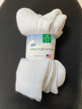3 Pair White "World's Softest Sock" Women's Diabetic "Made In The USA"