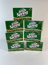 Irish Spring Original Deodorant Bar Soap 3.75 Box USA No Flaxseed Linseed Oil