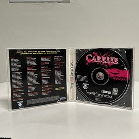 Carrier (Sega Dreamcast, 2000) Complete CIB W/ Registration & Manual - Tested