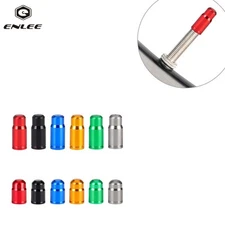 ENLEE 2PC Bike Schrader Presta Valve Cap Aluminum Alloy MTB Tire Valve Cover Cap