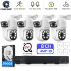 H.265+ 8CH 4MP PoE NVR Recorder Dual Lens PTZ CCTV Security Camera System Home