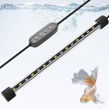 Dirvin 6W LED Fish Tank Light with Timer, Submersible Aquarium Light, 24/7 Mo...