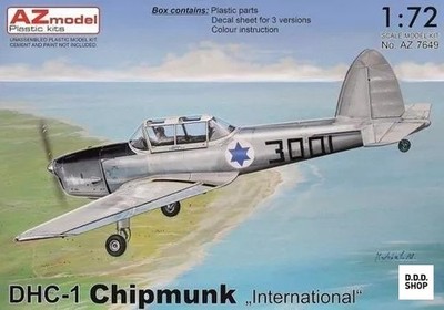 1/72 DHC-1 Chipmunk Overseas Version Plastik Modellbausatz AZM7649