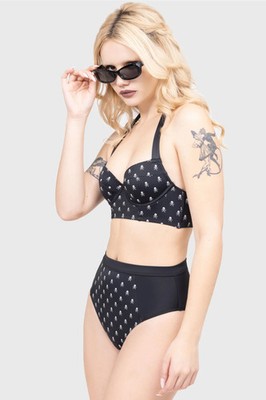 Killstar Raven Reef Bikini Bikini's Swimwear Womens Black Goth Alternative New