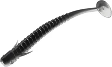 Dr.Fish 10 Pack Paddle Tail 3''-10 Pack, Black-silver flash_3'' 