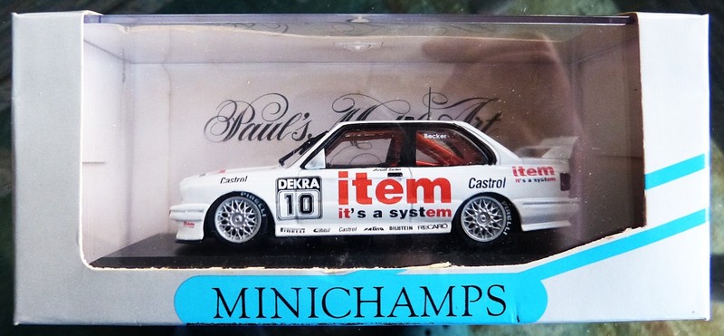 1:43 Minichamps/Pauls Model Art BMW M-3 DTM  Driver: H.Becker 1993