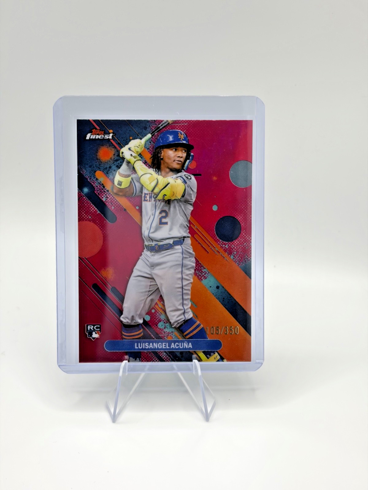 2025 Topps Finest - Common Luisangel Acuna #52 Magenta Refractor /350 (RC)