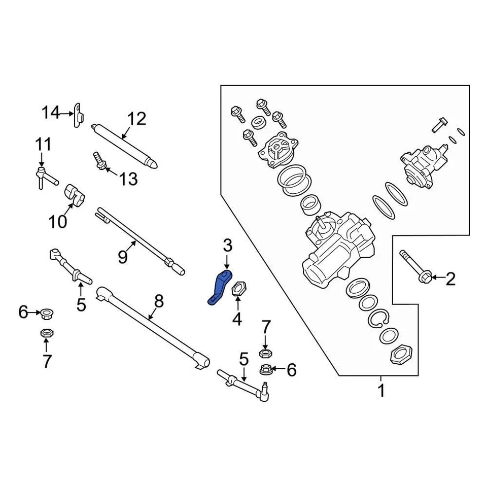 For Ford F-350 Super Duty 2011-2024 Ford PC3Z3590A Front Steering Pitman Arm Foto 3 de 4
