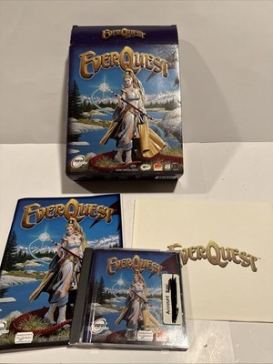 EverQuest Big Box PC 1998 COMPLETE Map Manual Original Game 989 Studios MMORPG