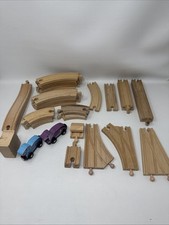 Wooden Train Set Thomas Brio Compatable Track Trains Toy Lot Trains, Switches 32