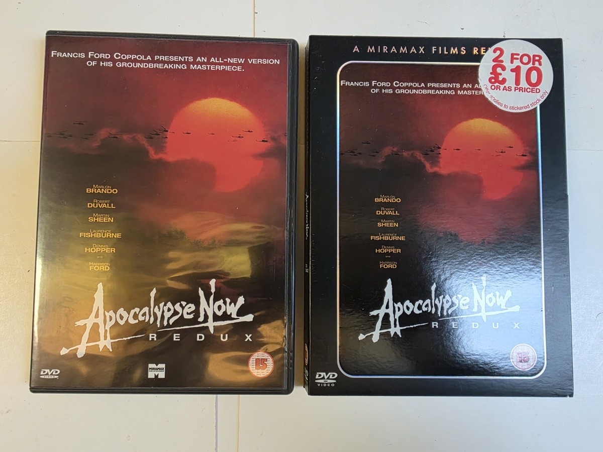 Apocalypse Now Redux (1979) (DVD, 2002, REGION 2, WITH SLIPCOVER
