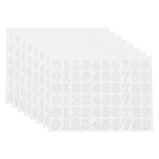 Glitter Letters Sticker 480 Pcs 8 Sheets 0.18 Inch Self Adhesive Silver