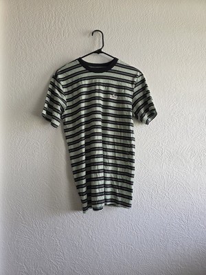 Lost Enterprises Striped T Shirt Teal White Surf Skate Streetwear Size S