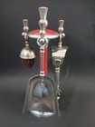 Unusual IANTHE Chrome Fireside Companian Fireplace Set 1949  England Red Chrome — photo 1