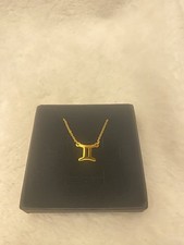 12 Zodiac Necklace 18k Gold Plated Horoscope Pendant Gemini