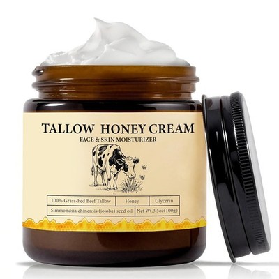 2BMagic Beef Tallow & Honey Cream   Organic Grass-Fed Face & Body Moisturizer