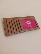 Vince Camuto Wallet/Purse Insert Brown Holds Checks/Cash/Cards/ID 6 1/2" Long