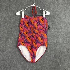 Jantzen swimsuit Womens Size 14 Orange One piece has flaw