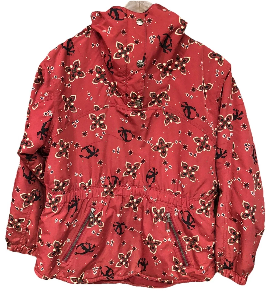 L.L. Bean Niñas Talla Grande 14-16 Invierno Chaqueta de Esquí con Capucha Abrigo Rojo Estampado de Esquiador Foto 3 de 4