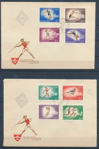 XE61909 Hungary 1966 athletics sports FDC's used