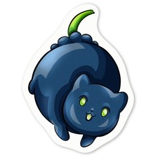 Aufkleber Sticker "Heidelbeerkatze" (DW029232)