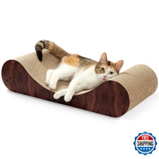 Necoichi Cardboard Cat Scratcher Bed Large 23" Horizontal Reversible Lounger