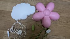 IKEA Nursery Wall Lights Bundle – Pink Flower & White Cloud