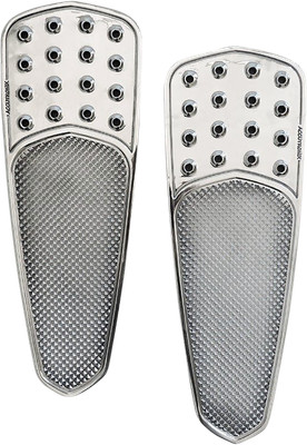 Accutronix Front Floorboards Extended Chrome Knurled 2-1/2'' FL FBF01-KDTC