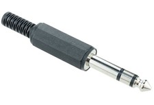 6.35mm 1/4" Stereo Insulated Jack Plug Audio Connector
