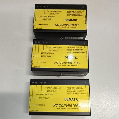 Dematic NC Converter II RS-232 Module w/ Biasing/Terminator F0032-01320AA LOT 3
