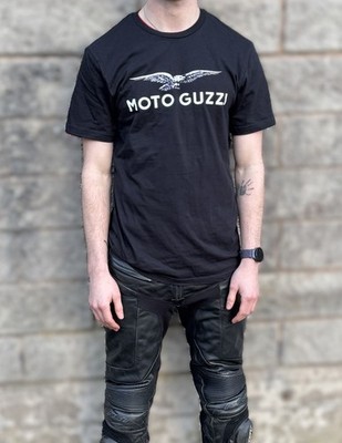 Moto Guzzi Eagle & Flag T-Shirt schwarz Medium Large XL 2XL