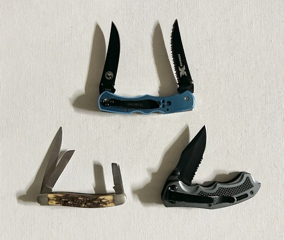3 Schrade + США 897UH, SCH210S, SCHDLB X-Timer двойной замок складной нож - Изображение 2 из 4