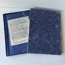 Handmade Saa Paper Journal Blue Mulberry Paper Notebook Thailand Gift Box Story