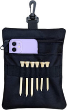 Golf Tee Pouch Bag, Zipper Golf Ball Bag, Accessory Pouch for Men