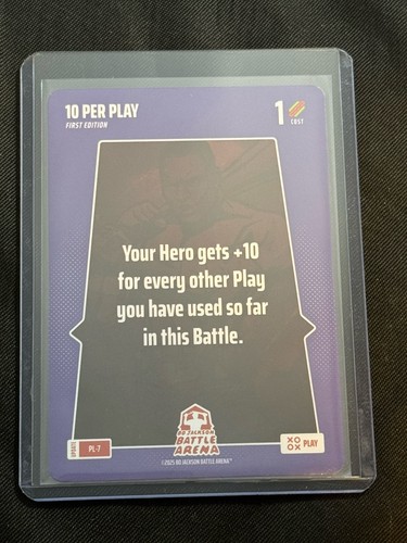 Bo Jackson Battle Arena Alpha Update Play Card SSP 10 per Play PL-7