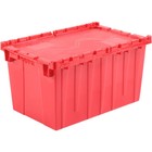 Global Industrial Plastic Attached Lid Shipping Storage Container
