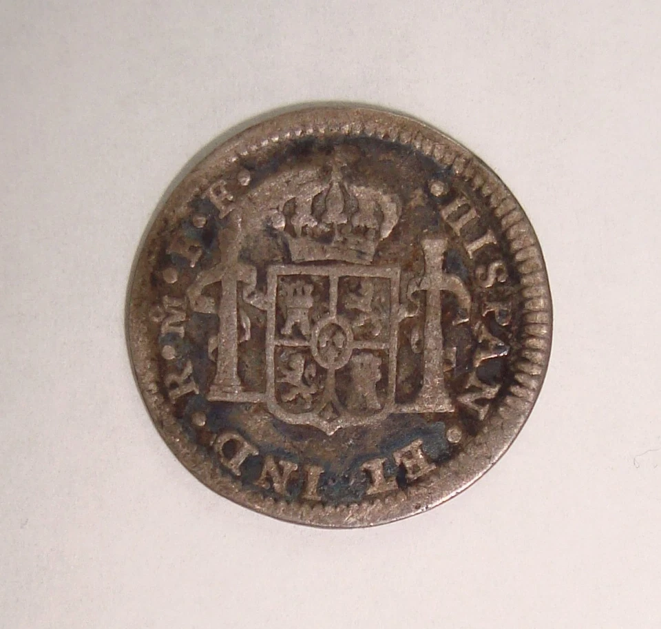 1782 Mo-FF Mexico Silver 1/2 Real F - Image 2 of 3