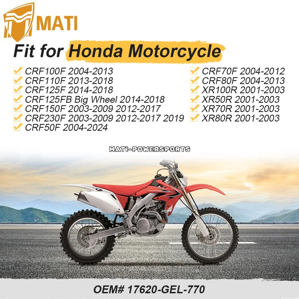 Fuel Gas Cap For Honda XR50R XR70R XR80R CRF50 CRF70 CRF80 CRF100 CRF110 CRF125 - Image 2 of 4