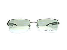Bulgari eyeglasses half rim square oval Platinum plated Titanium frames NOS