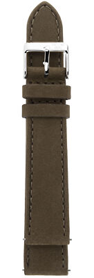 Gv2 By Gevril GV2 18mm Steel IP Buckle Brown Suede Leather  Strap