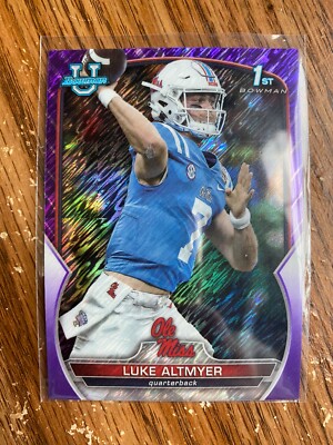 LUKE ALTMYER 2022 Bowman Chrome University 1st Purple Shimmer Refractor