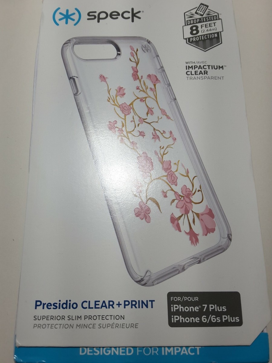 Speck Presidio Clear Print Case for iPhone Plus, Plus
