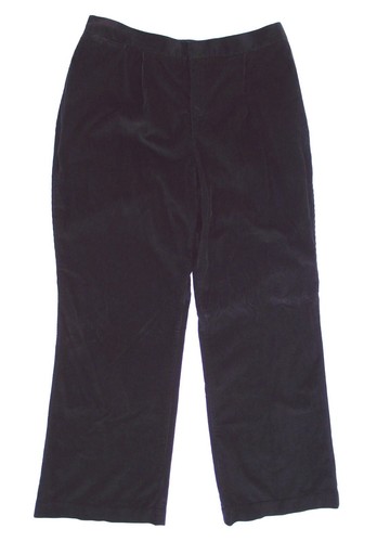 NWT Eddie Bauer Blakely Fit Dark Brown Corduroy Pleat-Front Pants-16W Plus - Picture 3 of 7