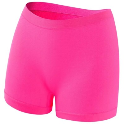 Women Plain Underwear High Waist Stretch Boxer Shorts Ladies Gym Pants Pack of 3